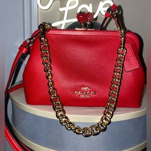 coach nora kisslock strawberry crossbody sold out